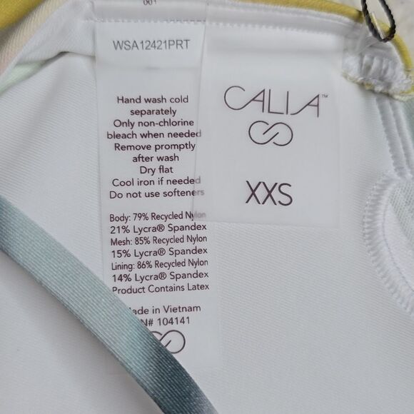 1212 NWT CALIA Women's Double Strap Triangle Bikini Low Support Swim Top - Picture 5 of 6